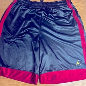 Jordan black and red basketball shorts